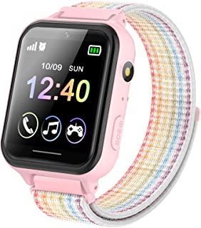 Kids Smart Watch Girls Boys - Smart Watch for Kids Watches Ages 4-12 Years with Nylon Strap 10 Learning Games Camera Music Video Player Alarm Clock Calculator Calendar Torch Children Toys Gifts