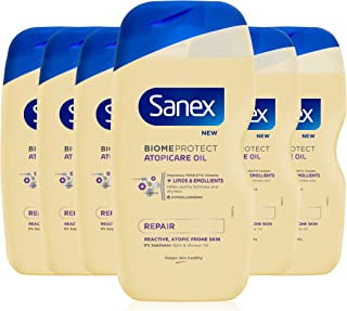 Sanex BiomeProtect Advanced Atopicare Bath and Shower Oil, 6x414ml