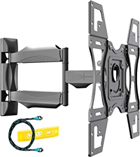 Invision Ultra Strong TV Wall Bracket Mount Single Arm Tilt & Swivel for 26-60 Inch LED LCD OLED 4K HDR Smart Flat & Curved Screens - Max. VESA 400x400mm - Max Load Capacity 40kg (HDTV-L)