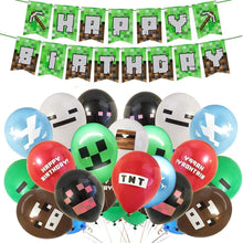 LUCOBE minecraft birthday decorations Gaming Theme Party Supplies- Including Happy Birthday Banner, Gaming Birthday Balloons for birthday boy