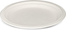 Comfy Package 9” Compostable Round Paper Plates Heavy Duty Plate, 125-Pack
