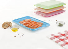 TATAY Set 4 cold meat container, with lid and body removed, in four colours, reusable and stackable, made of BpA-free plastic