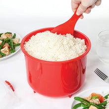 Sistema Microwave Rice Cooker  2.6 L  Dishwasher Safe Small Rice Cooker  BPA-Free  Red