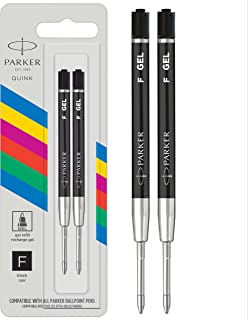 Parker Gel Pen Refill | Fine Tip (0.5mm) | Black QUINK Ink | 2 Count