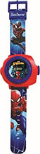 LEXIBOOK DMW050SP Adjustable Projection Watch Digital Screen – 20 Images of Spider-Man and his Friends – for Children/Boys-Red and Blue