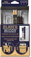 Helix Oxford Blazer Buddy Stationery Set with Compact Clear Pencil Case (Designed to fit School Blazer Pocket) Oxford Blue, 981805
