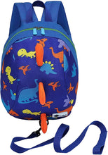 DD Toddler Boys Girls Kids Dinosaur Backpack, Cartoon Safety Anti-Lost Strap Rucksack with Reins