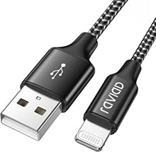 RAVIAD iPhone Charger Cable 1M/3.3FT [MFi Certified] Nylon Braided Lightning Cable Fast Charging & Sync iPhone Charger for iPhone 13 12 11 Pro Max 13 12 Mini X XS XR 10 8 8 7 Plus 6 6s 5s 5, Black