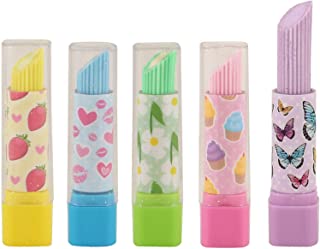 10 x Lipstick Erasers/Rubbers Girls Party Bag Fillers - Assorted Colours