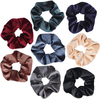 YUFETY 8 Pcs Hair Scrunchies Velvet Elastic Hair Bands Colorful Ponytail Holder Bands Hair Accessories Hair Ties For Women Girls