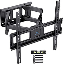 PERLESMITH TV Wall Bracket, Swivel Tilt TV Mount for 32-65 Inch Flat & Curved TV up to 45kg, Max. VESA 400x400mm