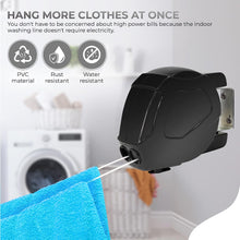 Coselena 30 Meters Washing Line  Double Retractable Clothes Line  Non Slip Clothes Line  Wall Mounted Washing Line  Retractable Washing Line  Extendable Washing Line for Indoor & Outdoor, Black