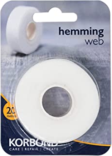 Korbond Hemming Web 20m x 2cm, Bonding and Craft Projects – NO Sewing Required – Ideal for Hems, Jeans, Work Trousers, Badges & School Clothes