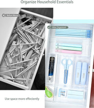 14 Pcs Clear Plastic Drawer Organiser Trays Desk Versatile Kitchen Drawer Organiser Storage Tray for Makeup Bedroom Office