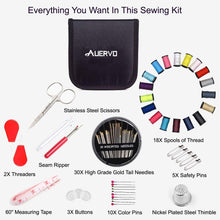 AUERVO Travel Sewing Kit, Over 70 DIY Premium Sewing Supplies,Mini Sewing kit for Home, Travel & Emergency Filled with Mending and Sewing Needles, Scissors, Thimble, Thread,Tape Measure etc