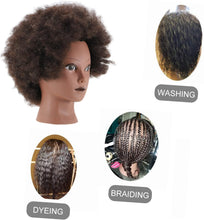 Beaupretty 1pc Real Hair Dummy Head Model Short Hair Mannequin Afro Training Head Mannequin Human Hair Face Makeup Practice Head Wig Head Manikin Head Training Manikin Head Wig Mannequin Head