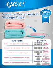 GQC Vacuum storage bags,6 pack Vacuum bags clothes [Works With Vacuum Cleaner ],to store clothes and beddings,could save your space,dust-free,keep away from moisture (6040 CM)