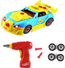 SOKA® Build Your Own Racing Car Kit For Boys Aged 3 Years & Above - Take Apart Contrustion Toy Car with 30 Pieces & Electric Drill, Realistic Sounds & Lights