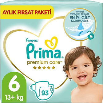 Prima Premium Care Monthly Deal Package 13-18 kg Size 6 XLarge Baby Diapers (1 x 93 Pieces)