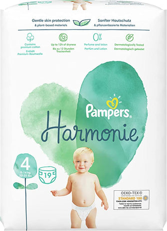 Prima Harmonie 9-14 kg Size 4 Maxi Plant Based Baby Diapers (1 x 19 pcs)