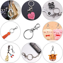 100Pcs Swivel Lobster Clasps & Key Ring Hoops with Plastic Box,50Pcs Metal Key Ring Clips and 50Pcs Keyring Rings Key Chain Hooks with Split Rings for Jewellery Making Hanging Crafts,Silver,SPYX18