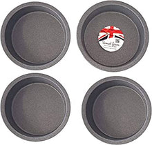 Samuel Groves 4X Mini Pie Cake Tins 4” (10cm) Non Stick Made in England, GBB051504/4