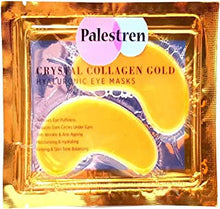 PALESTREN ® Collagen Eye Masks - 10x Pairs of Crystal GOLD Anti-Wrinkle Anti-Ageing Under Eye Gel Patch powder Mask Facial Moisturizer