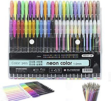 48 Packs Gel Ink Pens(12 Metallic + 12 Glitter + 12 Neon + 12 Waterchalk) and 48 Gel Pen Refills for Adult Colouring Books,Drawing,and Writing Manga Markers with 1.0mm Tip Vibrant Colour Pens