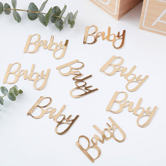 Ginger Ray Gold Foiled Baby Shower Table Scatter, Oh Confetti