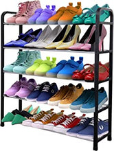 1ABOVE 5 Tier Shoe Rack Organiser, Heavy duty storage unit, Quick Assembly No Tools Required, Holds upto 15-20 pairs (BLACK)