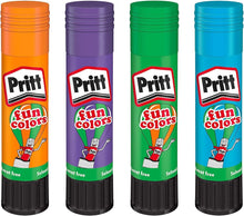 Pritt Rainbow Coloured Glue Sticks, Safe & Child-Friendly Craft Glue for Arts & Crafts Activities, Strong-Hold adhesive for School Supplies, 4x10 g Pritt Stick,red, blue, green and yellow