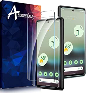 Anoowkoa [2 Pack]0.26mm Premium Google Pixel 6a Screen Protector Tempered Glass Film Guard Cover -Genuine Glass-One-Push Super Easy Installation