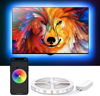 Govee TV LED Backlight with App Control, RGB LED Strip Light, USB Powered, Adjustable Lighting Kit for 40-60in TV, Computer, Monitor (4pcs x 50cm)