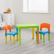 Liberty House Toys Children's Multi-Coloured Table & 2 Chairs Set, Multicoloured, 51x51x43.5 cm