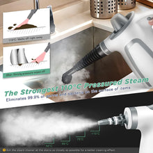 Steam Cleaner, Handheld Steam Cleaner, Steam Cleaners for the Home Multi-Purpose, 250ML Water Tank, 9 Accessories to Remove Stains from Sofas, Bathrooms, Kitchens, Windows, Toilets, Grey (UK Plug)