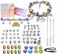 Girls Charm Bracelet Making Kit - 63pcs DIY Arts and Crafts Set,Girls Jewellery Making Kit Gift for Kids,Birthday for 8-12 Year Old Girls Teenage Girls,Top Xmas Gift of 2022 (diy Jewellery Making)