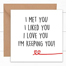 Happy Wedding Anniversary Cards | Cute Funny Card | for Wife Husband Girlfriend Boyfriend Him Her | Handcrafted | Partner Gay LGBT Gift | First Anniversary | 14cm