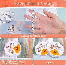 selizo 1400 PCS Letter Beads, White Round Acrylic Alphabet Beads A-Z 4x7mm Heart Pattern Beads with 2 roll Elastic Crystal Line and Box for Jewelry Making Name Bracelets Necklaces Key Chains Craft