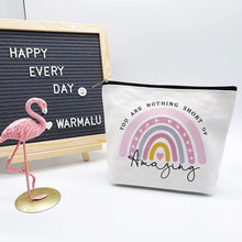 Inspirational Gifts for Women, Thank You Gifts, You are Nothing Short of Amazing Rainbow Makeup Bag, Birthday Gifts for Women, Best Friend, BFF, Bestie, Sister, Boss, Wife, Teacher, NHS, Nurse, Her