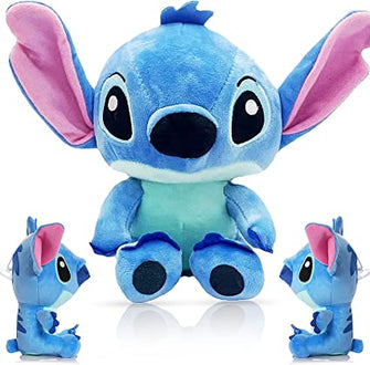 Cute Stitch Plush Gifts, Soft Toy, 8 inch Stitch Cuddly Toy Stuffed Animal, Plush Gift for Kids Girls Boy, Cartoon Lilo and Squishmallow Stitch Plush Blue - 1Pack