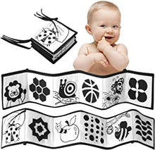 FWZXBK Black and White High Contrast Soft Cloth Book Baby Newborn Sensory Toys,Infant Tummy Time Book for Early Learning,Baby Sensory Toys Gifts