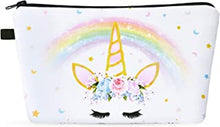 Unicorn Makeup Bag - Cosmetic Bag for Girls Women Portable Travel Pencil Case Water-Resistant Organizer Birthday Christmas Gift