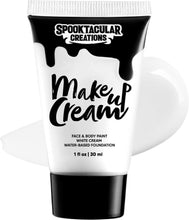 Spooktacular Creations Halloween Face And Body Paint White 1 Oz, Water Based Cream White Face Paint for SFX Cosplay Costumes Festivals Makeup