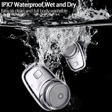 USB Mini Shaver, Electric Razor for Men, Portable Pocket Size Electric Shaver, Rechargeable Waterproof Shaver Easy One-Button Wet and Dry Use Suitable for Home, Car, Travel, Men Best Gift (Silver)