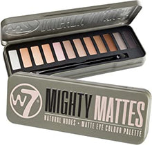 W7 Mighty Mattes Eyeshadow Palette - 12 Natural Nude Colours - Flawless Long-Lasting Makeup