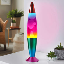 Global Gizmos 55149 16 Rainbow Lava Lamp  Retro Nostalgia  Relaxing Mood Light  Decorative Illumination