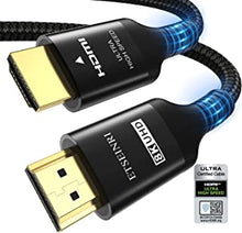 4K 8K HDMI 2.1 Cable 2M, Etseinri Certified 48Gbps Ultra High Speed Braided HDMI Cable Support 8K60Hz 4K120Hz eARC HDCP 2.2&2.3 Dynamic HDR Dolby Atmos Compatible with PS5 Xbox HDTV Monitor