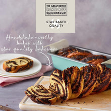 The Great British Bake Off 2lb Loaf Tin, Bread tin for Baking, 900g Capacity, for Banana, White & Seeded Loaves, Official GBBO Logo, Non Stick Coated Carbon Steel, Duck Egg Blue, 23cm x 13cm x 7cm