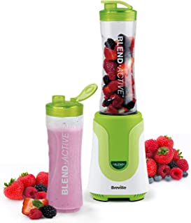 Breville Blend Active Personal Blender & Smoothie Maker with 2 Portable Blending Bottles (600ml), 300W, Green [VBL062]