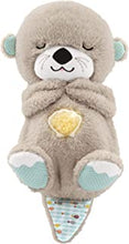 Fisher-Price Soothe 'n' Snuggle Otter - Plush Toy with 11 Sensory Features - Soft Music & Lights - Rhythmic Breathing Motion - Gift for Newborns+, FXC66